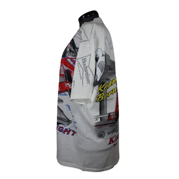 NHRA vintage 90s Kenny Bernstein Signed Bud King Aircraft Carrier AOP Shirt XL - Picture 2 of 14